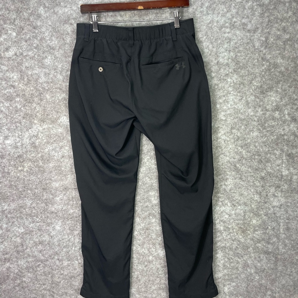 Under Armour Pants Mens 32x30 Black Herringbone Chino Stretch Golf Casual - Picture 5 of 10